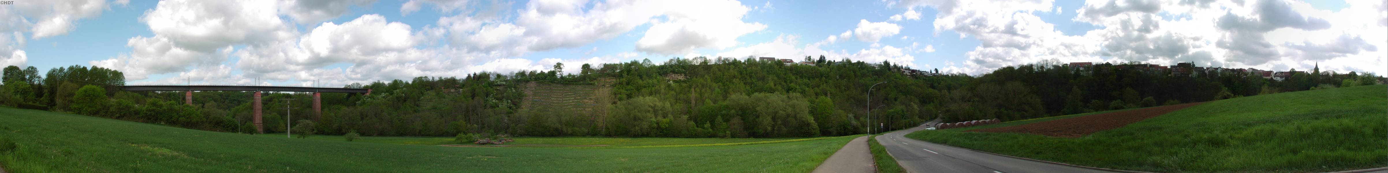 Gro&szlig;es Panorama Neustadt von Kleinhegnach aus